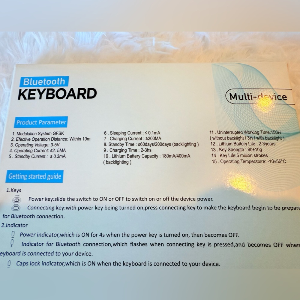 Slim Wireless Keyboard Multi-Device Compatible NIB - Picture 4 of 11
